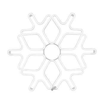 Фигура Снежинка из гибкого неона, 60х60 см, цвет свечения белый NEON-NIGHT
