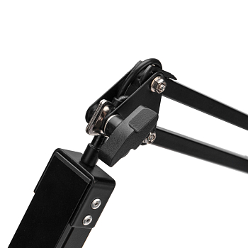 Светильник настольный с 2 креплениями (подставка и струбцина) LED, 10Вт, черный REXANT