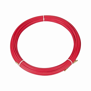 Протяжка кабельная (мини УЗК в бухте), стеклопруток, d=3,5мм, 50м, красная REXANT