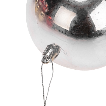 Елочная фигура Шар Ø 10 см, цвет серебряный глянцевый