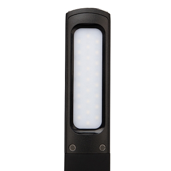 Светильник настольный REXANT Cesar LED с поворотом излучающей поверхности на 360°, 5000 К, часы, термометр, будильник, календарь, цвет черный