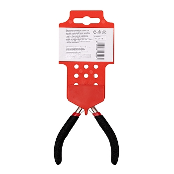 Тонкогубцы мини 120мм никелированные, авторазжим, обливные рукоятки REXANT