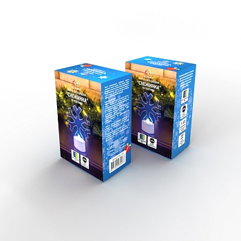 Фигура светодиодная на подставке Снежинка, RGB