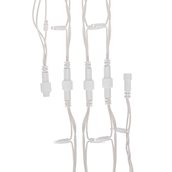 Гирлянда светодиодная Нить 20м 200 LED БЕЛЫЙ белый каучук IP67 постоянное свечение 230В соединяется нужен блок 315-001 NEON-NIGHT