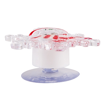 Снеговик на снежинке RGB на присоске