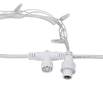 Гирлянда светодиодная Занавес 2х3м 240 LED БЕЛЫЙ прозрачный ПВХ IP65 эффект водопада 24В не соединяется трансформатор в комплекте NEON-NIGHT