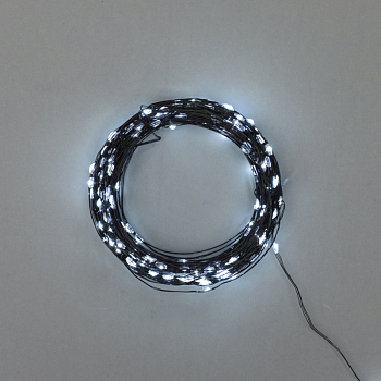 Гирлянда светодиодная Роса с контроллером 50м, 500LED, БЕЛЫЙ, IP20, 230В, зеленый провод NEON-NIGHT