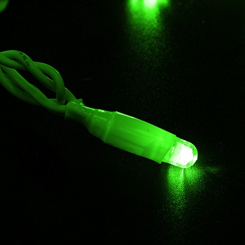 Гирлянда светодиодная Нить 10м 100 LED ЗЕЛЕНЫЙ белый ПВХ IP65 эффект мерцания 24В соединяется NEON-NIGHT нужен трансформатор 531-100/531-311/531-312