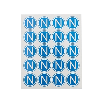 Наклейка знак электробезопасности «N», диаметр 20мм (20 шт. на листе) REXANT
