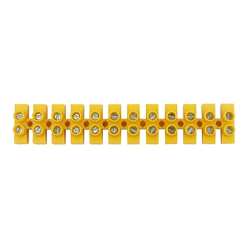 Клеммная винтовая колодка KВ-4 1,5-4, ток 3 A, полипропилен желтый REXANT (10 шт./уп.)