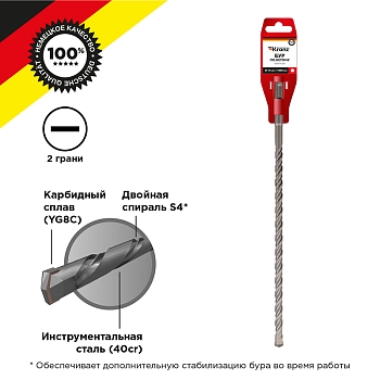 Бур по бетону 14x1000x940мм SDS PLUS KRANZ