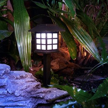 Светильник грунтовый Дуфу, 4000К, встроенный аккумулятор, солнечная панель, коллекция Пекин (комплект 4 шт) REXANT