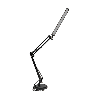 Светильник настольный с 2 креплениями (подставка и струбцина) LED, 10Вт, черный REXANT