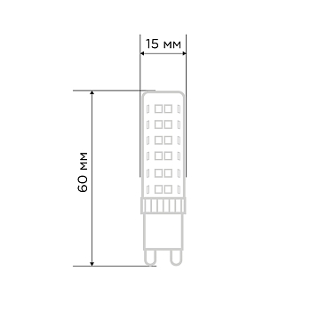 Лампа светодиодная капсульного типа JD-CORN G9 230В 5Вт 4000K нейтральный свет (поликарбонат) REXANT