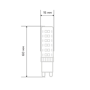 Лампа светодиодная капсульного типа JD-CORN G9 230В 5Вт 2700K теплый свет (поликарбонат) REXANT