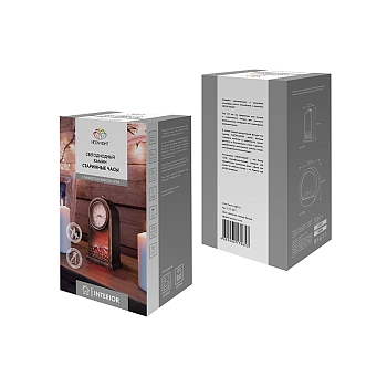 Светодиодный камин Старинные часы с эффектом живого огня 14,7x11,7x25 см, бронза, батарейки 2хС (не в комплекте) USB NEON-NIGHT