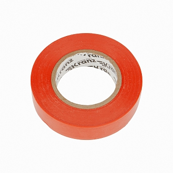 Изолента ПВХ 0,13х19мм, 25м, красная KRANZ