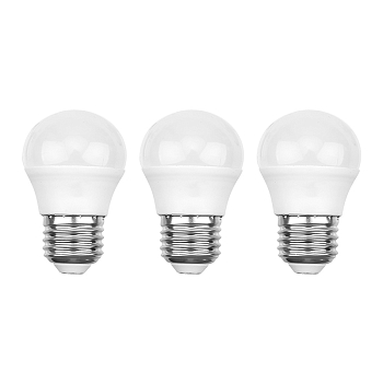 Лампа светодиодная Шарик (GL) 7,5Вт E27 713Лм 4000K нейтральный свет (3 шт/уп) REXANT