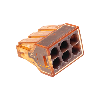 Экспресс-клемма СМК 773-606 с пастой, 6-проводная 0,75-4 мм² (блистер 5 шт/уп) REXANT