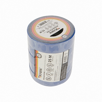 Изолента ПВХ 0,13х19мм, 25м, синяя KRANZ