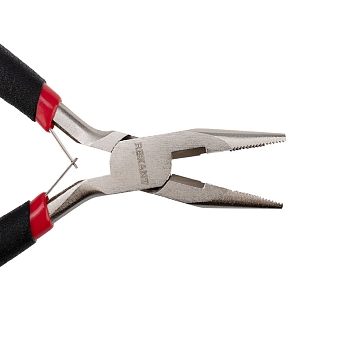 Тонкогубцы мини 120мм никелированные, авторазжим, обливные рукоятки REXANT