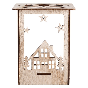 Деревянная фигурка с подсветкой Волшебный фонарик 13,8x11x11 см