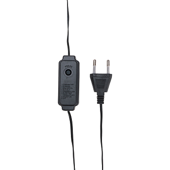 Гирлянда светодиодная Роса с контроллером 50м, 500LED, ТЕПЛЫЙ БЕЛЫЙ, IP20, 230В, зеленый провод NEON-NIGHT