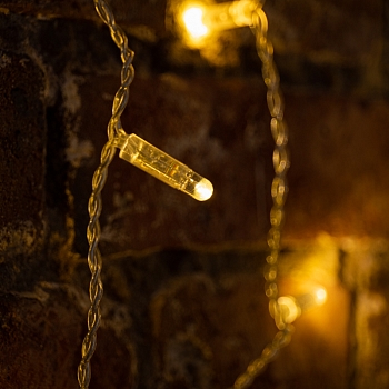 Гирлянда светодиодная Занавес 2х3м 600 LED ТЕПЛЫЙ БЕЛЫЙ прозрачный ПВХ IP65 эффект мерцания 230В нужен блок 303-500-1