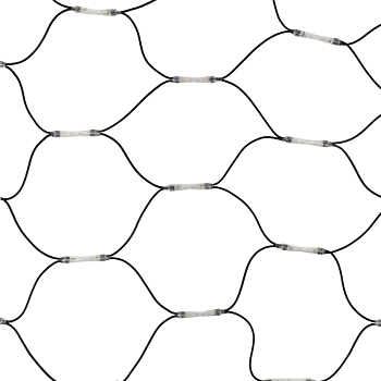 Гирлянда светодиодная Сеть 2x3м 432 LED ТЕПЛЫЙ БЕЛЫЙ черный каучук IP67 постоянное свечение 230В блок в комплекте NEON-NIGHT