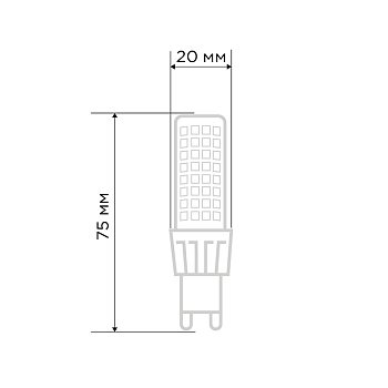 Лампа светодиодная капсульного типа JD-CORN G9 230В 7Вт 2700K теплый свет (поликарбонат) REXANT