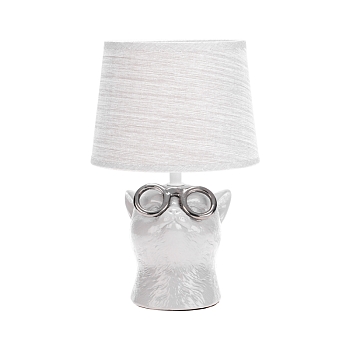 Светильник декоративный "Кот в очках", цоколь Е14, 40Вт, белый REXANT