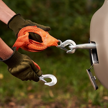 Трос буксировочный 2,5т, 5м, с двумя крюками, в чехле REXANT