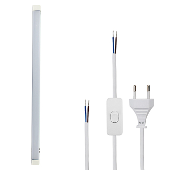 Комплект Светодиодный линейный светильник REXANT СПО 110 ОПАЛ 55 Вт, 185-265 В, IP20, 5225 Лм, 4000 K нейтральный свет + Сетевой шнур с выключателем