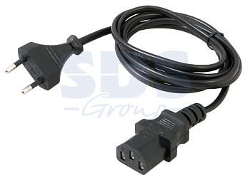 Шнур сетевой, вилка - евроразъем С13, кабель 2x0,75 мм², длина 1,8 метра (PE пакет) REXANT