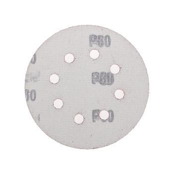 Диск абразивный на ворсовой основе, на липучке, перфорированный, P60, 125мм, 10 шт. KRANZ