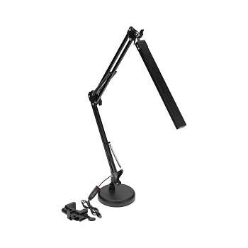 Светильник настольный с 2 креплениями (подставка и струбцина) LED, 10Вт, черный REXANT