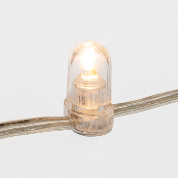 Гирлянда LED Клип-лайт 12 V, прозрачный ПВХ, 150 мм, цвет диодов Теплый белый, Flashing (Белый)