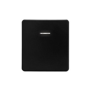 Выключатель ROUND 1 кл с подсветкой 10А с/у оникс KRANZ