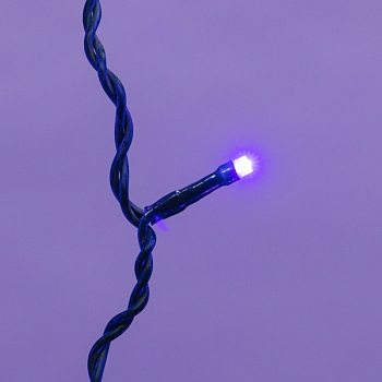 Гирлянда светодиодная Занавес 2х1,5м 360 LED СИНИЙ черный ПВХ IP54 свечение с динамикой 230В блок в комплекте NEON-NIGHT