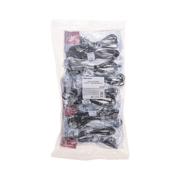 Шнур сетевой, вилка СЕЕ 7/16 - разъем IEC 320 C7, кабель 2x0,75 мм², длина 1,8 метра (PE пакет) REXANT