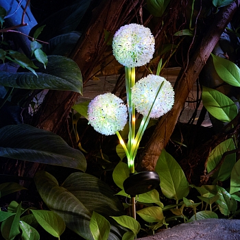 Светильник грунтовый Одуванчик, RGB, встроенный аккумулятор, солнечная панель REXANT