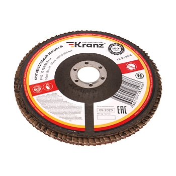 Круг лепестковый торцевой, P40, 150х22,2мм KRANZ