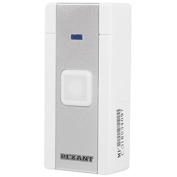 Беспроводной дверной звонок в розетку с ночной подсветкой и индикацией 36 мелодий 80м (белый/серый) REXANT RX-7