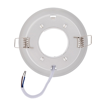 Светильник GX53 белый, термостойкое пластиковое кольцо в комплекте REXANT
