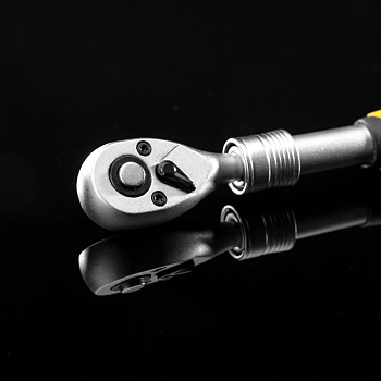 Ключ телескопический трещоточный 1/4, 162-210мм, CrV, двухкомпонентная рукоятка KRANZ