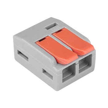 Универсальная клемма СМК 222-612/221-612, 2-проводная серая 0,5-4/6 мм² (50 шт/уп) REXANT