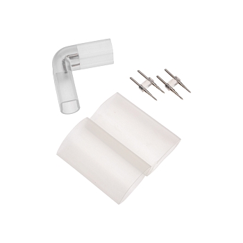 L - коннектор для двухстороннего Гибкого Неона 8х16мм (цена за 1 шт.)