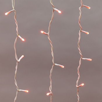 Гирлянда светодиодная Занавес 2х1,5м 360 LED КРАСНЫЙ белый ПВХ IP44 свечение с динамикой 230В блок в комплекте NEON-NIGHT