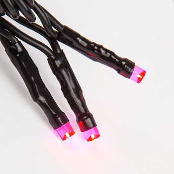 Гирлянда Нить управляемая 10м 100 LED ФИОЛЕТОВЫЙ черный ПВХ IP65 свечение с динамикой 230В контроллер в комплекте NEON-NIGHT