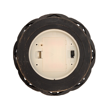 Декоративный фонарь со свечкой, плетеный корпус, бронза, размер 14х14х16,5 см, цвет теплый белый